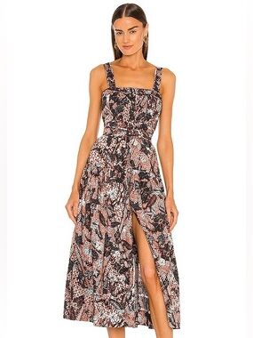 Ulla Johnson 2 Isabela Dress in Rosewood Floral Cotton